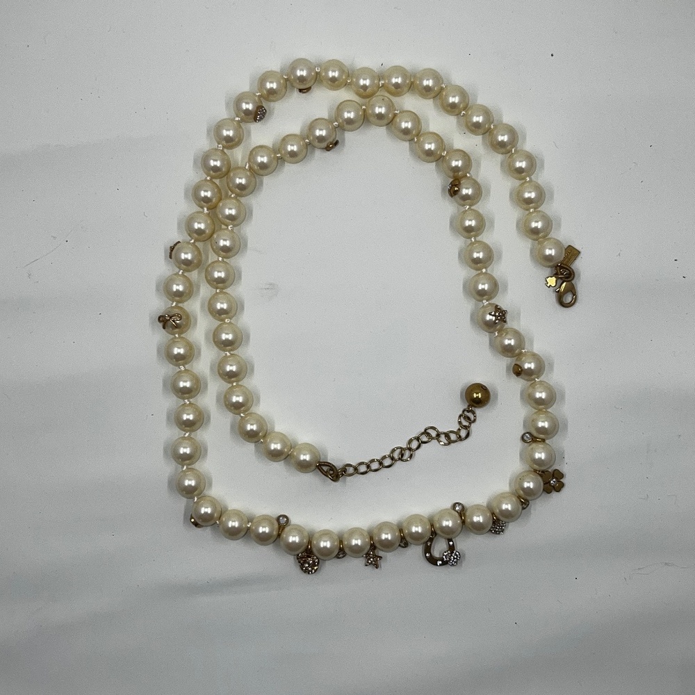 Kate Spade Faux Pearl Charm Necklace
